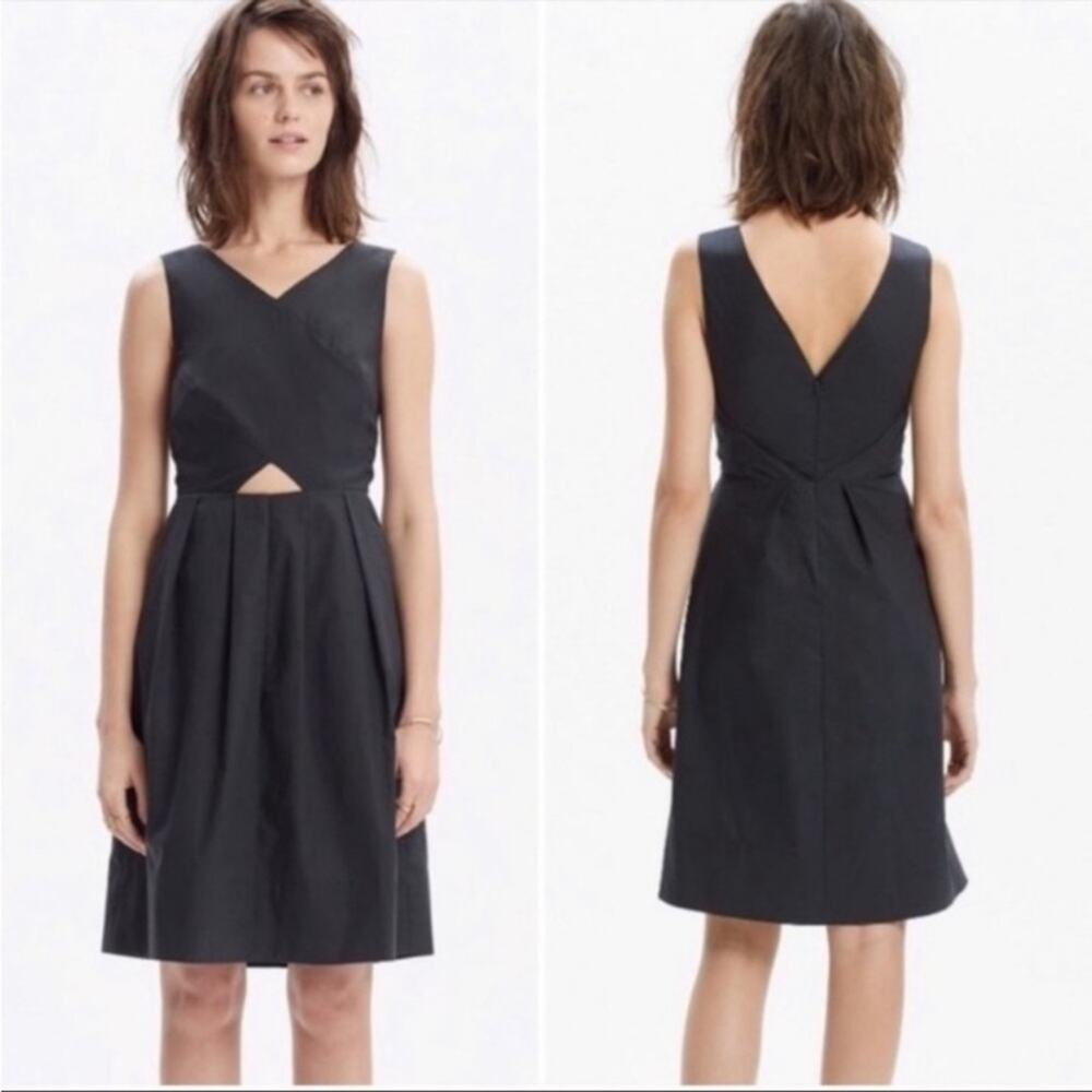 Madewell C6360 Navy Blue Cutout Sleeveless Sundress Size‎ 4